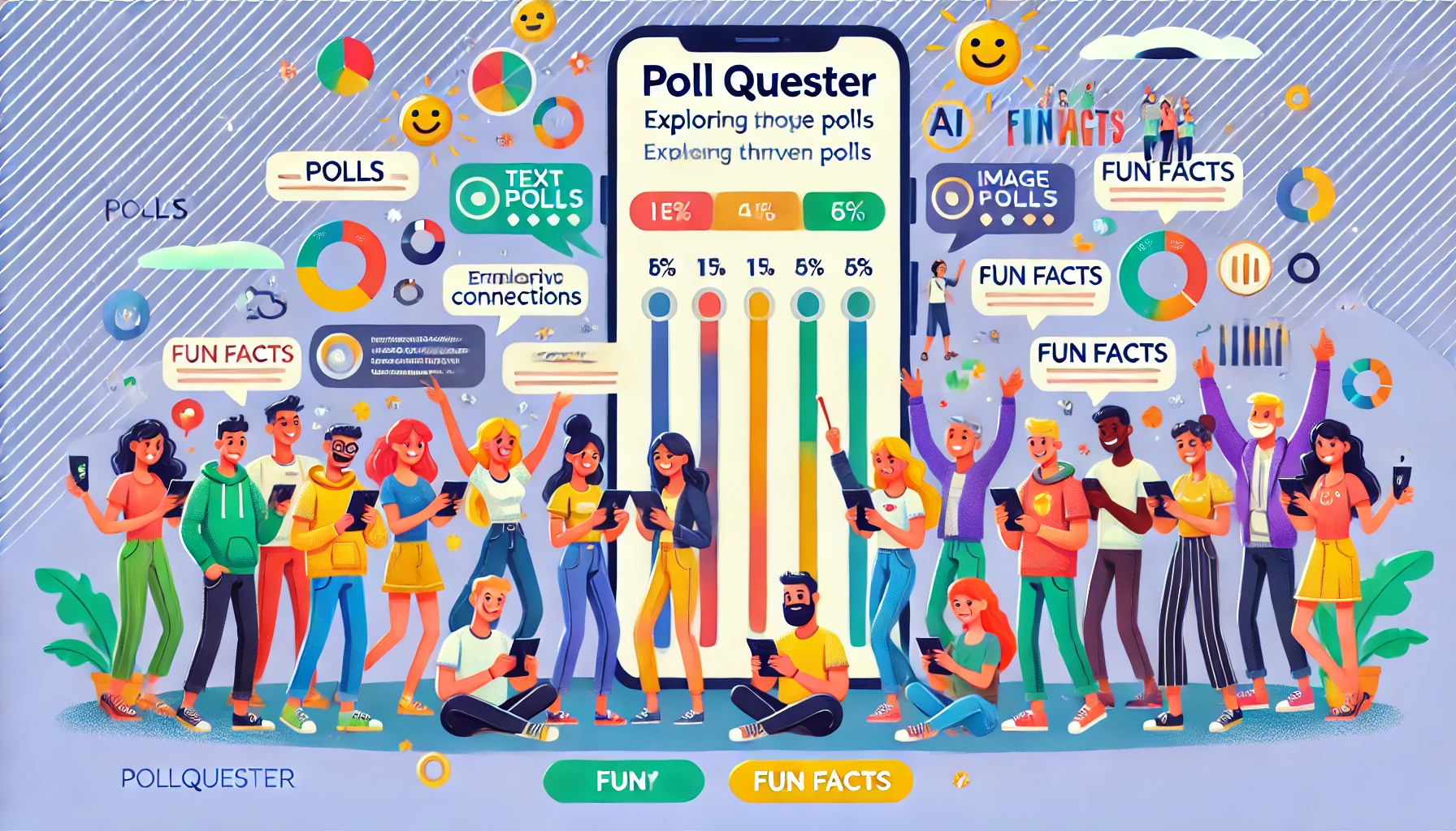 PollQuester A social media network for fun, interactive polls and insights by AI